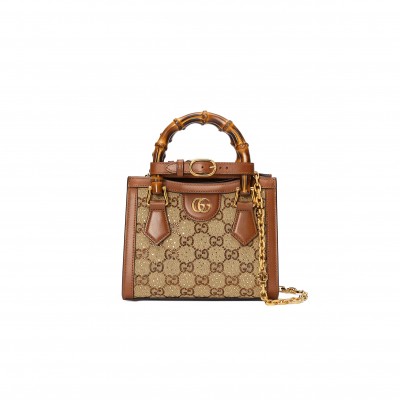 GUCCI DIANA CRYSTALS SMALL TOTE BAG ‎707449 21HRG 2687 (20*16*10cm)